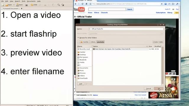 How To: Download Any Flash Video with flashrip in Ubuntu смотреть онлайн