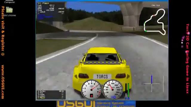 Torcs the awesome 3D Car Racing Game for Linux смотреть онлайн