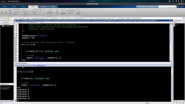 Curso de MATLAB #18 - Salvar Arquivos e Evitar Overwriting смотреть онлайн