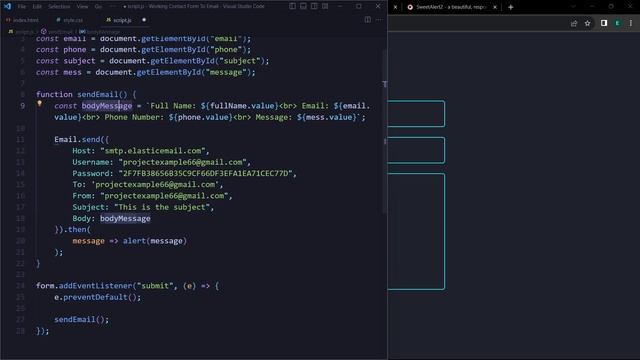 How to Make Working Contact Form using Javascript | Receive Form Data on Email смотреть онлайн