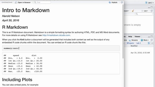 Intro to R Markdown 1 смотреть онлайн