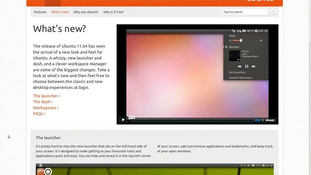 Ubuntu 11.04 Unity desktop. (newer video.) смотреть онлайн