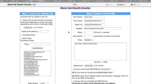 Black Hat Stealth Emailer Demo + Black Hat Stealth Emailer Software смотреть онлайн