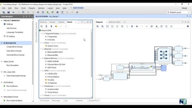 Digilent Nexys: Microblaze and GPIO Design Implementation смотреть онлайн