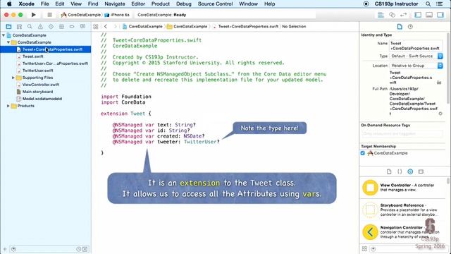 Stanford University iOS App Development Using Swift 10 Core Data смотреть онлайн