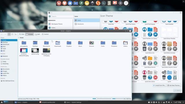 ArcoLinux : 767 how to change the icons in dolphin and in thunar filemanager смотреть онлайн