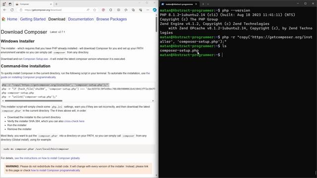 How to install Composer (PHP) on Ubuntu 22.04 смотреть онлайн