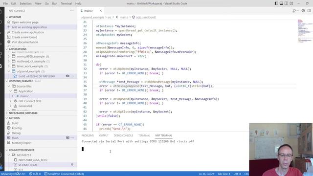 Zephyr and Nordic nRF Connect SDK - 07 Using UDP in OpenThread over API смотреть онлайн