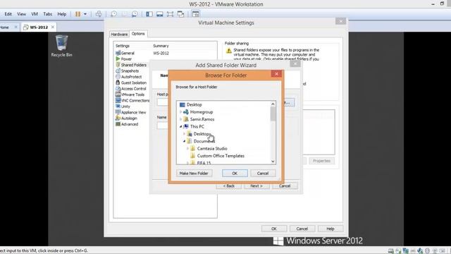 How to share folders in VMware смотреть онлайн