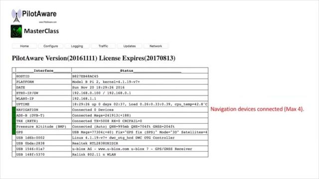 PilotAware 'HOME' Web Page смотреть онлайн