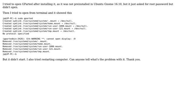 Ubuntu: Installed GParted but it's not opening смотреть онлайн