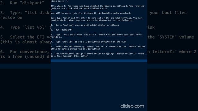 How To Remove Gnu Grub Version 2.02 after Deleting Ubuntu/Linux [Easiest!] смотреть онлайн