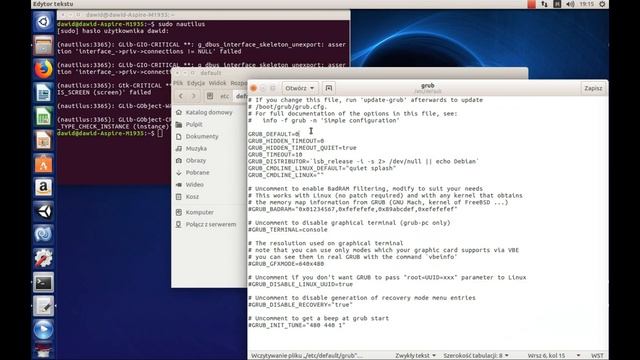 How to configure GNU GRUB, default boot order смотреть онлайн