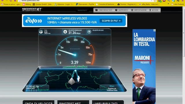 Speedtest Vodafone Internet Key 42.2 - Roma смотреть онлайн