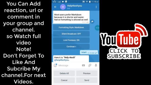 how To use telegram bot controller टेलीग्राम पोस्ट में रिएक्शन कमेंट बटन कैसे ऐड करें смотреть онлайн