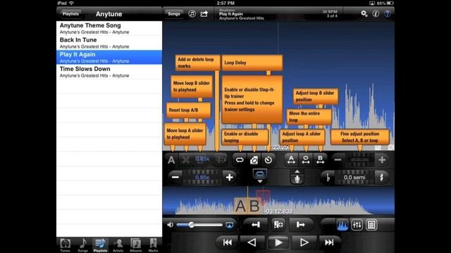 Tutorial: Overview - Anytune Music Slow Downer App for iOS смотреть онлайн