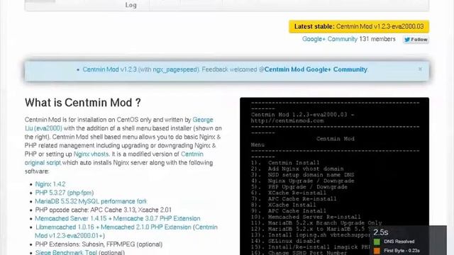 Centmin Mod GTmetrix PageSpeed YSlow test Video смотреть онлайн