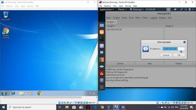 MIMA using Ettercap tool in Kali Linux with Dhai Talal смотреть онлайн