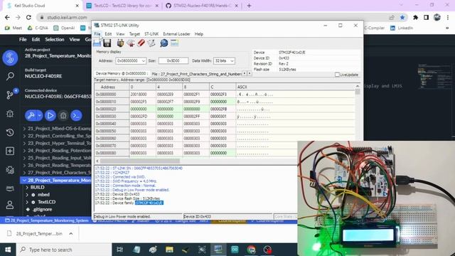 Arm Keil Studio Cloud | Temperature Monitoring System using 16X2 LCD and LM35 | Project - 15 смотреть онлайн