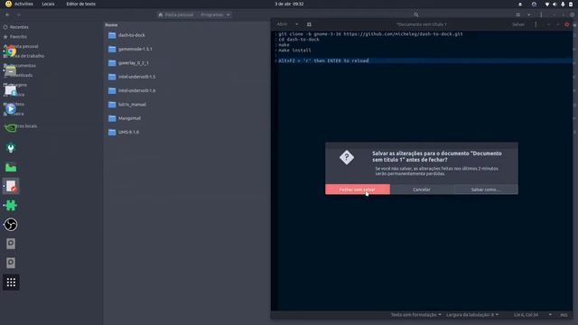 Como Resolver o problema da dash to dock no ubuntu 20.04 смотреть онлайн