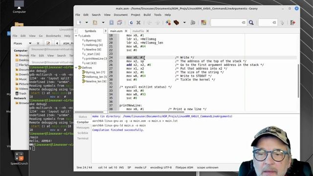 Assembly 52c: Command Line Arguments on ARM Processors смотреть онлайн