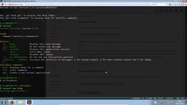 Laravel no Windows смотреть онлайн
