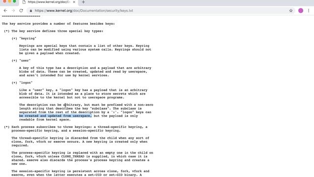 keyring subsystem #1 - Documentation смотреть онлайн