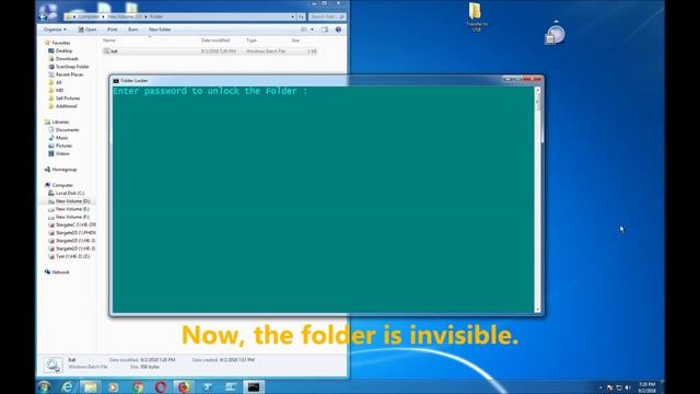 Hidden Folder with Batch Programming смотреть онлайн