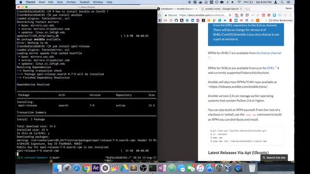 Install Ansible on CentOS 7 смотреть онлайн