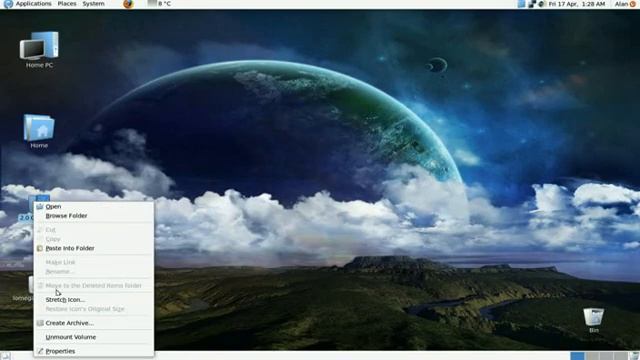 Adjusting Desktop icon size смотреть онлайн