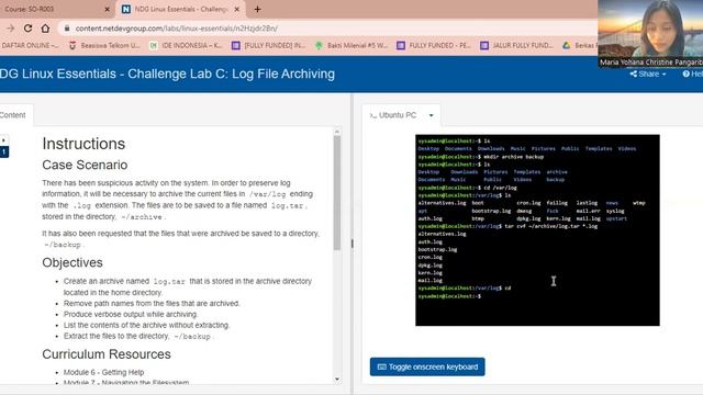 Challenge Lab C: Log File Archiving | NDG Linux Essentials смотреть онлайн