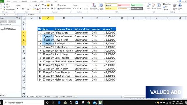 How to save time in simple copy paste with clipboard tools in MS Excel Explained in [हिंदी] смотреть онлайн
