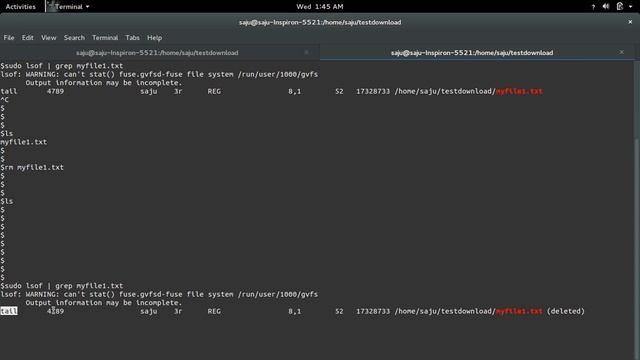 Ubuntu Linux Recover Deleted Files With lsof смотреть онлайн