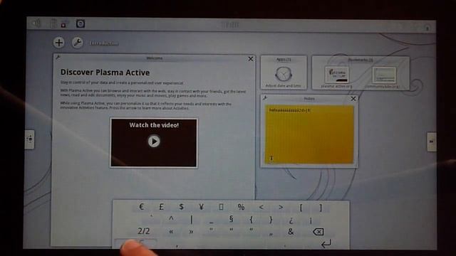 Maliit virtual keyboard on Plasma Active смотреть онлайн