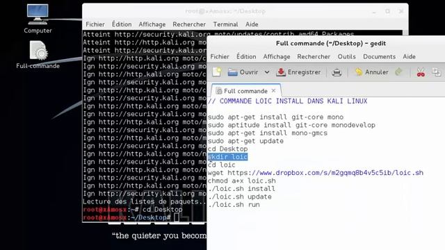 [TUTO] Installer LOIC sur Kali linux смотреть онлайн