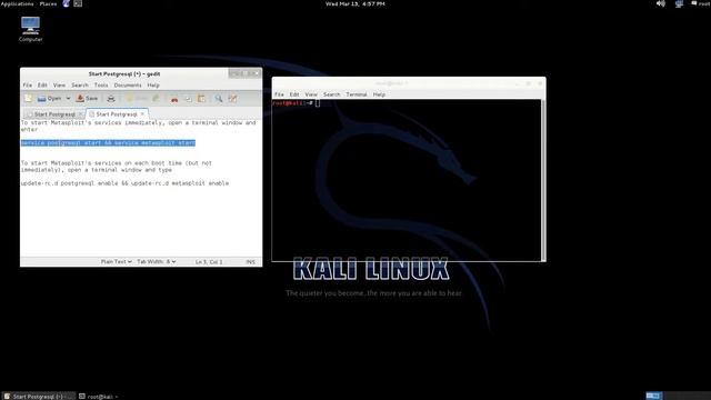 Kali Linux Connect Metasploit toPostgreSQL смотреть онлайн