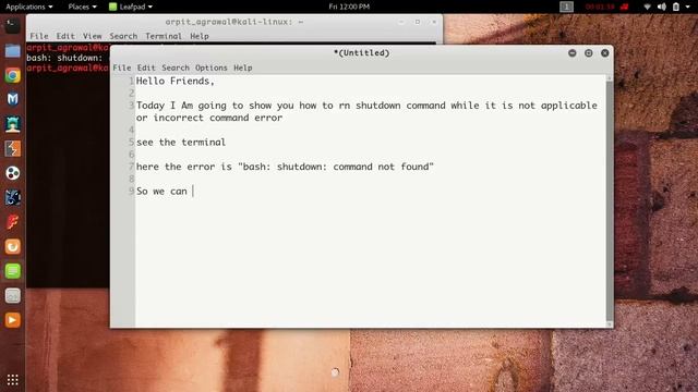 Shutdown Command Not Working in Kali Linux 2017 смотреть онлайн