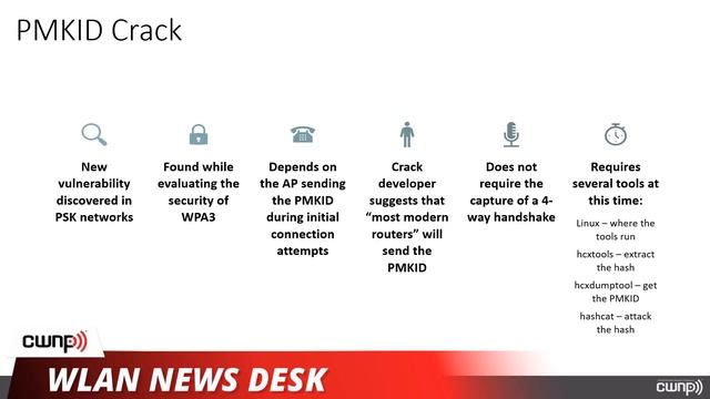 WLAN News Desk - August 10, 2018 - PMKID Crack WPA/WPA2 смотреть онлайн