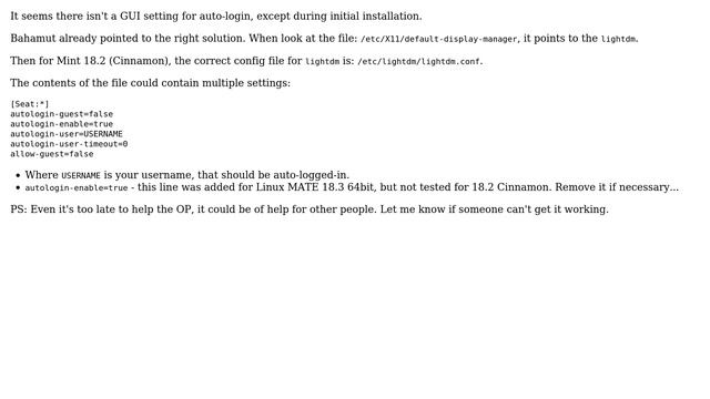Unix & Linux: How do I enable auto-login in Mint 18? (4 Solutions!!) смотреть онлайн