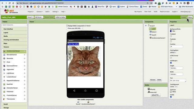 Intro to MIT App Inventor - Hello Purr Tutorial смотреть онлайн