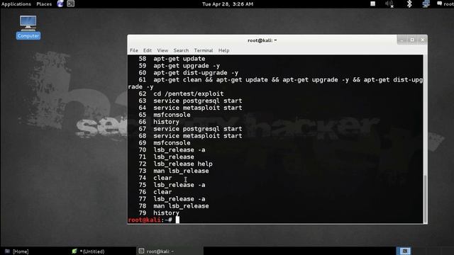 How to find the history of commands that have been used in the Past in kali linux смотреть онлайн