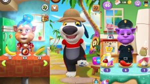 My Talking Hank vs talking tom 2 vs talking tom 1(ios & android) Gameplay