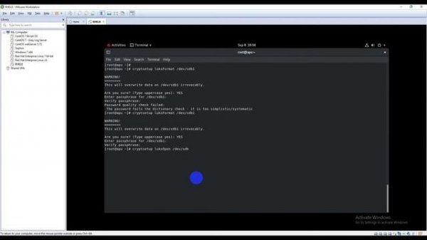 LUKS linux disk encryption | Disk encryption in Red Hat linux 8 or 7 | RHCSA