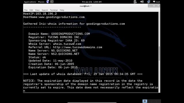 How to gather information on sites with kali linux and dmitry смотреть онлайн
