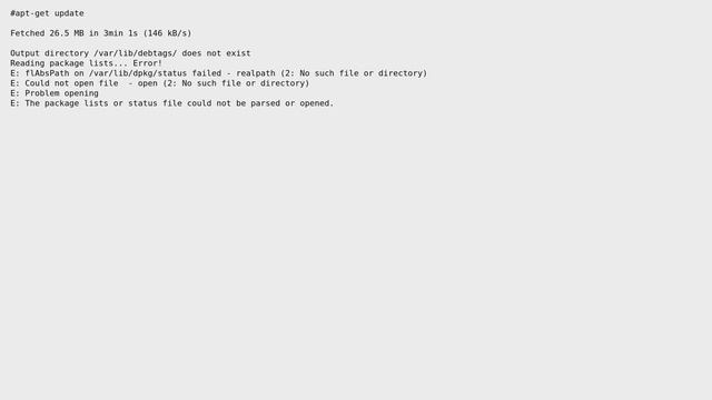 flAbsPath on /var/lib/dpkg/status failed whenever trying to install any software смотреть онлайн