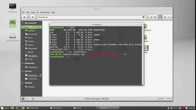 Karta SD z Raspbian'em #2/2: nagranie obrazu (Linux Mint) смотреть онлайн