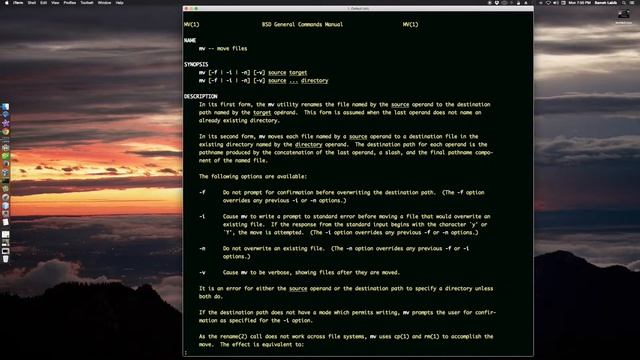 mv (move or rename a file or directory in unix) смотреть онлайн