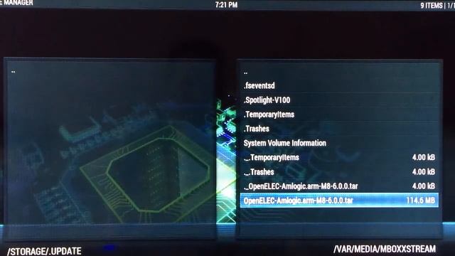 OpenELEC Linux Manual Update Installation смотреть онлайн