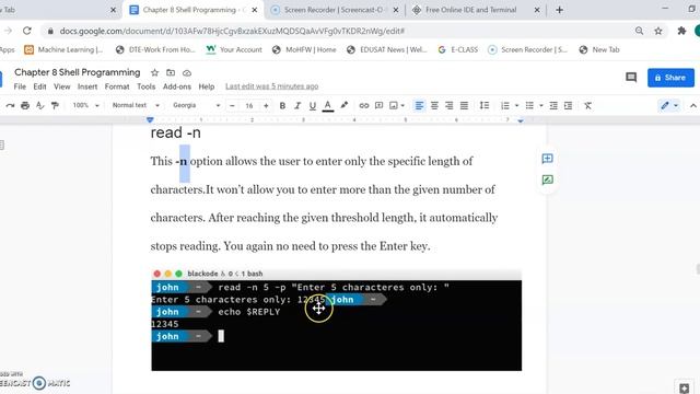 Linux Shell Scripting type exec read command смотреть онлайн